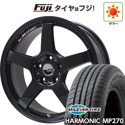 【新品国産車用5穴114.3】 夏タイヤ ホイール4本セット 195/60R16 ミレバー ハーモニック MP270(限定) レアマイスター LMスポーツ LM-05R(グロスブラック) 6.5J 16インチ(送料無料)|フジコーポレーション