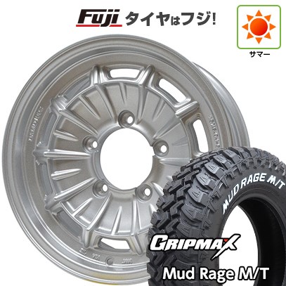 【新品】ジムニーシエラ/ジムニーノマド 夏タイヤ ホイール4本セット 195/80R15 96 Q グリップマックス マッドレイジM/T RWL(限定2024年製) ダムド カンタービレ 6J 15インチ(送料無料)
