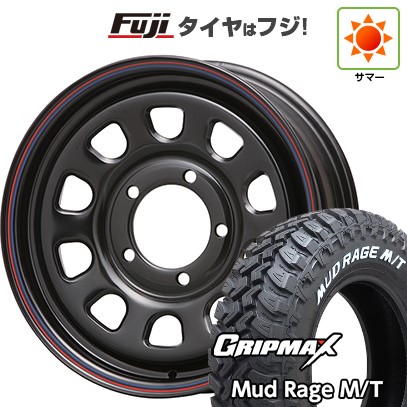 【新品】ジムニーシエラ/ジムニーノマド 夏タイヤ ホイール4本セット 195/80R15 96 Q グリップマックス マッドレイジM/T RWL(限定2024年製) MLJ デイトナSS 6J 15インチ(送料無料)