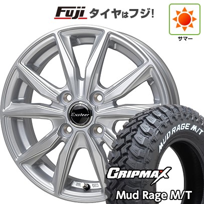 【新品】プロボックス/サクシード(リフトアップ) 夏タイヤ ホイール4本セット 185R14C 102/100Q グリップマックス マッドレイジM/T RWL(限定) ホットスタッフ エクスターST 5J 14インチ(送料無料)