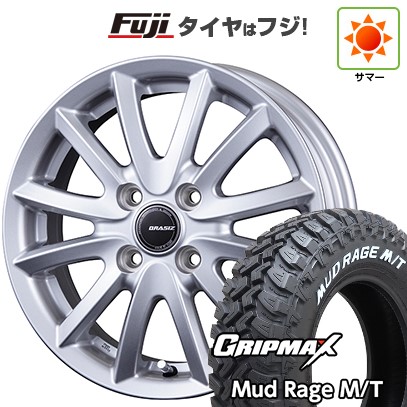 【新品】プロボックス/サクシード(リフトアップ) 夏タイヤ ホイール4本セット 185R14C 102/100Q グリップマックス マッドレイジM/T RWL(限定) コーセイ クレイシズ VS6 5J 14インチ(送料無料)