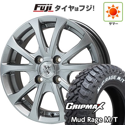 【新品】プロボックス/サクシード(リフトアップ) 夏タイヤ ホイール4本セット 185R14C 102/100Q グリップマックス マッドレイジM/T RWL(限定) ビッグウエイ TRG-バーンII 5J 14インチ(送料無料)
