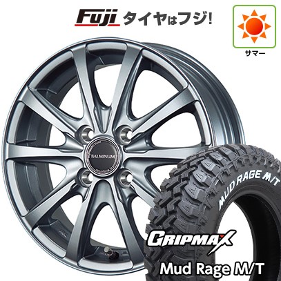 【新品】プロボックス/サクシード(リフトアップ) 夏タイヤ ホイール4本セット 185R14C 102/100Q グリップマックス マッドレイジM/T RWL(限定) ブリヂストン バルミナ LS10 5J 14インチ(送料無料)