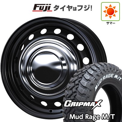 【新品】ハイエース200系 夏タイヤ ホイール4本セット 195R15C 107/105Q グリップマックス マッドレイジM/T RWL(限定) WEDS ウェッズ スチールホイル ネオキャロ 6J 15インチ(送料無料)