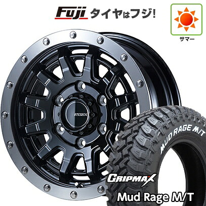 【新品】ハイエース200系 夏タイヤ ホイール4本セット 195R15C 107/105Q グリップマックス マッドレイジM/T RWL(限定) エセックス EX-15 6J 15インチ(送料無料)｜フジコーポレーション
