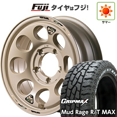 【新品】ジムニー 夏タイヤ ホイール4本セット 185/85R16 グリップマックス マッドレイジR/T MAX RWL(限定2024年製) MID WHEELS MID×DOD ウシャリン 5.5J 16インチ(送料無料)