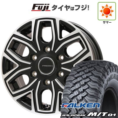 【新品】プラド/ハイラックス 夏タイヤ ホイール4本セット 265/70R17 ファルケン ワイルドピーク M/T01 プレミックス 飛車(ブラックポリッシュ) 8J 17インチ(送料無料)