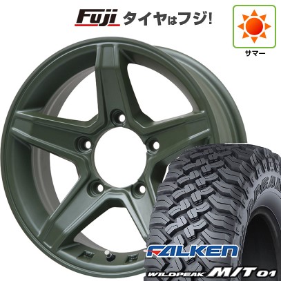 【新品】ジムニー 夏タイヤ ホイール4本セット 185/85R16 ファルケン ワイルドピーク M/T01 プレミックス エステラ(オリーブグリーン) 5.5J 16インチ(送料無料)｜フジコーポレーション