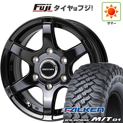 【新品】プラド/ハイラックス 夏タイヤ ホイール4本セット 265/70R17 ファルケン ワイルドピーク M/T01 ホットスタッフ バイソン BN-04 7.5J 17インチ(送料無料)