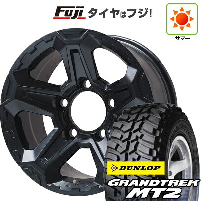 【新品】ランクル70(GDJ76W) 夏タイヤ ホイール4本セット 265/75R16 ダンロップ グラントレック MT2 プレミックス エステラ-L70(マットブラック) 8J 16インチ(送料無料)|フジコーポレーション