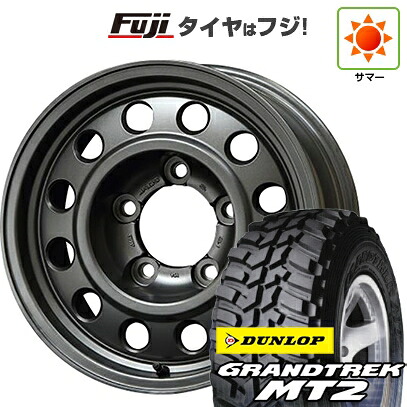 【新品】ランクル70(GDJ76W) 夏タイヤ ホイール4本セット 285/75R16 ダンロップ グラントレック MT2 ジャオス トライブ トヨタ車専用 8J 16インチ(送料無料)