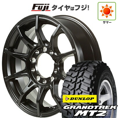 【新品】ジムニー 夏タイヤ ホイール4本セット 195R16C 104/102Q ダンロップ グラントレック MT2 ゴジゲン ブラックマン G I 5.5J 16インチ(送料無料)