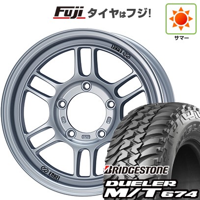 【新品】ジムニー 夏タイヤ ホイール4本セット 185/85R16 ブリヂストン デューラー M/T674 ENKEI エンケイ ALLROAD RPT1 5.5J 16インチ(送料無料)