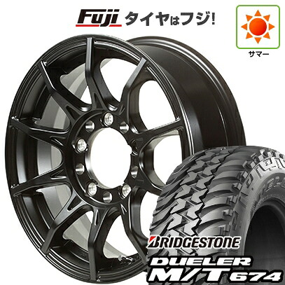 【新品】ジムニー 夏タイヤ ホイール4本セット 185/85R16 ブリヂストン デューラー M/T674 ゴジゲン ブラックマン G I 5.5J 16インチ(送料無料)