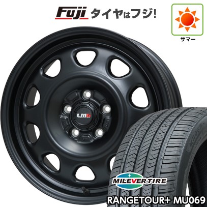 【新品国産車用5穴114.3】 夏タイヤ ホイール4本セット 225/65R17 ミレバー レンジツアープラスMU069(限定) レアマイスター LMG OFF-STYLE(マットブラック) 7J 17インチ(送料無料)