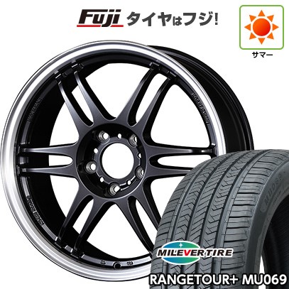 【新品国産車用5穴114.3】 夏タイヤ ホイール4本セット 225/65R17 ミレバー レンジツアープラスMU069(限定) コーセイ K-1レーシング レヴ 7J 17インチ(送料無料)