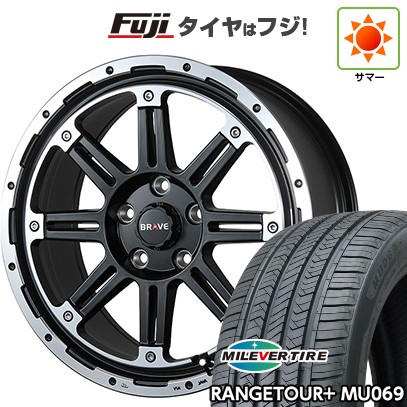 【新品国産車用5穴114.3】 夏タイヤ ホイール4本セット 225/65R17 ミレバー レンジツアープラスMU069(限定) ブレスト バーンズテック ブレイブストリーム 7.5J 17インチ(送料無料)