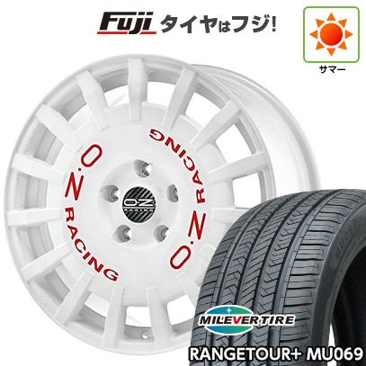 【新品国産車用5穴114.3】 夏タイヤ ホイール4本セット 235/60R18 ミレバー レンジツアープラスMU069（限定） OZ ラリーレーシング 8J 18インチ(送料無料)