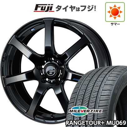 【新品国産車用5穴114.3】 夏タイヤ ホイール4本セット 225/65R17 ミレバー レンジツアープラスMU069(限定) WEDS ウェッズ レオニス NAVIA 07 7J 17インチ(送料無料)