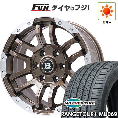 【新品】プラド/ハイラックス 夏タイヤ ホイール4本セット 265/65R17 ミレバー レンジツアープラスMU069（限定） ビッグウエイ B-LUGNAS FRD(ブロンズ/リムポリッシュ) 8J 17インチ(送料無料)｜フジコーポレーション 64,515円