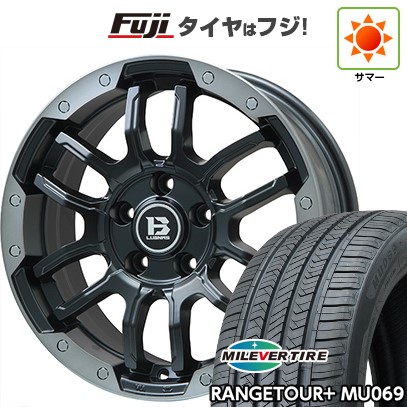 【新品国産車用5穴114.3】 夏タイヤ ホイール4本セット 235/60R18 ミレバー レンジツアープラスMU069(限定) ビッグウエイ B-LUGNAS FRD(マットブラック/ブラッククリアリム) 7.5J 18インチ(送料無料)