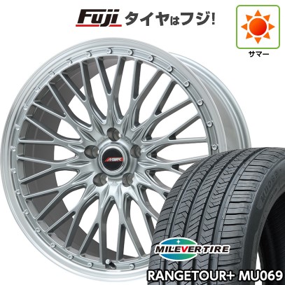 【新品国産車用5穴114.3】 夏タイヤ ホイール4本セット 245/45R20 ミレバー レンジツアープラスMU069（限定） プレミックス MER PROMESH ダークシルバー/リムポリッシュ 8.5J 20インチ(送料無料)