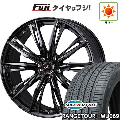 【新品国産車用5穴114.3】 夏タイヤ ホイール4本セット 225/55R18 ミレバー レンジツアープラスMU069（限定） WEDS ウェッズ レオニス GX 7J 18インチ(送料無料)
