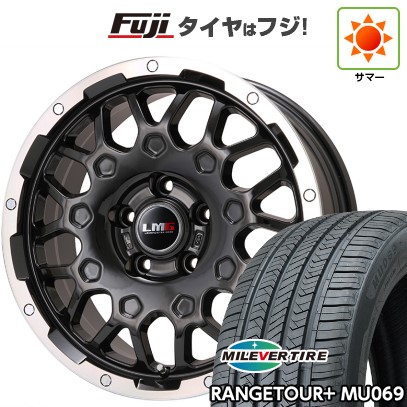 【新品国産車用5穴114.3】 夏タイヤ ホイール4本セット 225/65R17 ミレバー レンジツアープラスMU069(限定) レアマイスター LMG MS-9W ブラック/ブラッククリアリム 6.5J 17インチ(送料無料)