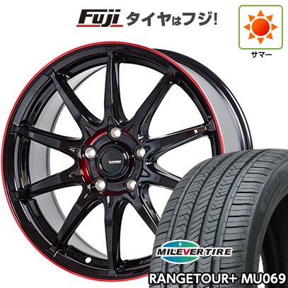 【新品国産車用5穴114.3】 夏タイヤ ホイール4本セット 225/65R17 ミレバー レンジツアープラスMU069(限定) ホットスタッフ ジースピード P-05R 7J 17インチ(送料無料)