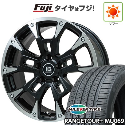 【新品国産車用5穴114.3】 夏タイヤ ホイール4本セット 225/65R17 ミレバー レンジツアープラスMU069(限定) ビッグウエイ B-LUGNAS BRD(ブラックポリッシュ/ブラッククリア) 17インチ(送料無料)|フジコーポレーション