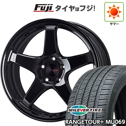 【新品国産車用5穴114.3】 夏タイヤ ホイール4本セット 235/60R18 ミレバー レンジツアープラスMU069（限定） ENKEI エンケイ PerformanceLine PF05 フジオリジナルカラー 7.5J 18インチ(送料無料)
