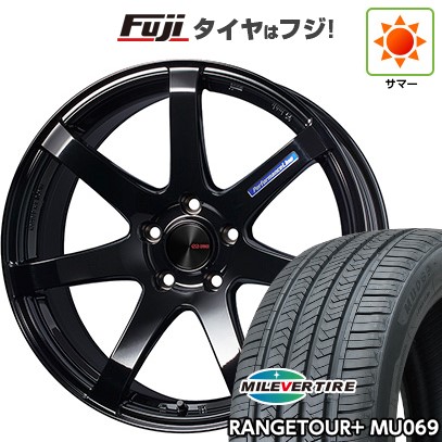 【新品国産車用5穴114.3】 夏タイヤ ホイール4本セット 235/60R18 ミレバー レンジツアープラスMU069（限定） ENKEI エンケイ PerformanceLine PF07 フジオリジナルカラー 7.5J 18インチ(送料無料)