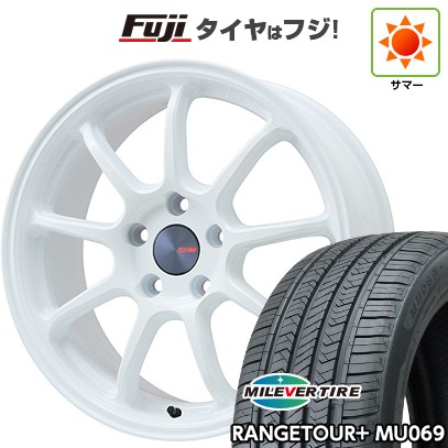 【新品国産車用5穴114.3】 夏タイヤ ホイール4本セット 235/60R18 ミレバー レンジツアープラスMU069（限定） ENKEI エンケイ PerformanceLine PF09 フジオリジナルカラー 7.5J 18インチ(送料無料)