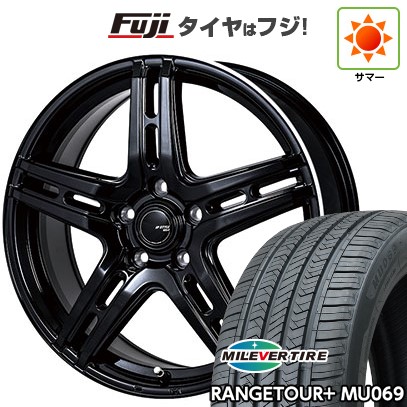 【新品国産車用5穴114.3】 夏タイヤ ホイール4本セット 225/55R18 ミレバー レンジツアープラスMU069（限定） モンツァ JPスタイル R52 7J 18インチ(送料無料)