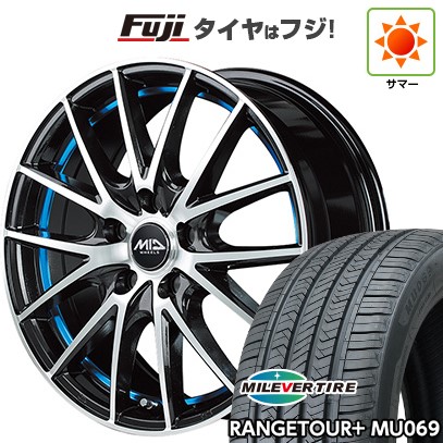 【新品国産車用5穴114.3】 夏タイヤ ホイール4本セット 225/65R17 ミレバー レンジツアープラスMU069(限定) MID WHEELS RX27 7J 17インチ(送料無料)｜フジコーポレーション