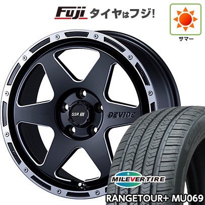 【新品国産車用5穴114.3】 夏タイヤ ホイール4本セット 225/65R17 ミレバー レンジツアープラスMU069(限定) SSR ディバイド TR-6 7J 17インチ(送料無料)｜フジコーポレーション