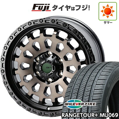 【新品】プラド/ハイラックス 夏タイヤ ホイール4本セット 265/65R17 ミレバー レンジツアープラスMU069（限定） フォーバイフォーエンジニア エアージー ヴァルカン ゴーストエディション 8J 17インチ(送料無料)｜フジコーポレーション