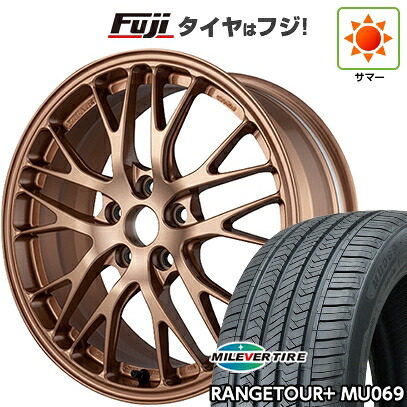 【新品国産車用5穴100】 夏タイヤ ホイール4本セット 225/55R18 ミレバー レンジツアープラスMU069（限定） ブリヂストン ポテンザ RW007 8J 18インチ(送料無料)