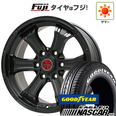 【新品】キャラバン 夏タイヤ ホイール4本セット 195/80R15 107/105N グッドイヤー イーグル ナンバーワン ナスカー プラス ビッグウエイ B-MUD K(マットブラック) 6J 15インチ(送料無料)