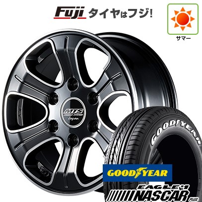 【新品】ハイエース200系 夏タイヤ ホイール4本セット 195/80R15 107/105N グッドイヤー イーグル ナンバーワン ナスカー プラス エムテクノ M.T.S.JAPAN MJ15-01S 6.5J 15インチ(送料無料)