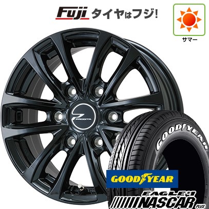 【新品】ハイエース200系 夏タイヤ ホイール4本セット 195/80R15 107/105N グッドイヤー イーグル ナンバーワン ナスカー プラス WEDS ウェッズアドベンチャー プロディータ HC グロスブラック【限定】 6J 15インチ(送料無料)