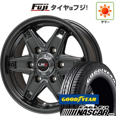 【新品】ハイエース200系 夏タイヤ ホイール4本セット 195/80R15 107/105N グッドイヤー イーグル ナンバーワン ナスカー プラス レアマイスター LMG エトナ(ディープグレー) 6J 15インチ(送料無料)