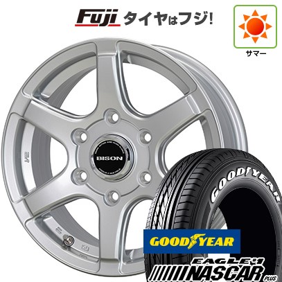【新品】ハイエース200系 夏タイヤ ホイール4本セット 195/80R15 107/105N グッドイヤー イーグル ナンバーワン ナスカー プラス ホットスタッフ バイソン BN-04 6J 15インチ(送料無料)