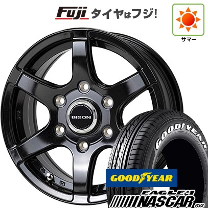 【新品】キャラバン 夏タイヤ ホイール4本セット 195/80R15 107/105N グッドイヤー イーグル ナンバーワン ナスカー プラス ホットスタッフ バイソン BN-04 6J 15インチ(送料無料)