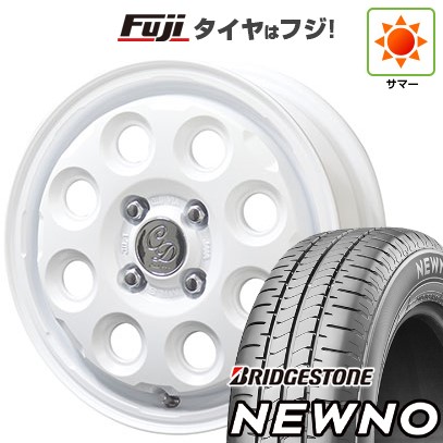 【新品 軽自動車】N-BOX タント スペーシア 夏タイヤ ホイール4本セット 155/65R14 ブリヂストン ニューノ(限定) 共豊 カワイイ デコル ネイチャー 14インチ(送料無料) サマータイヤ｜フジコーポレーション