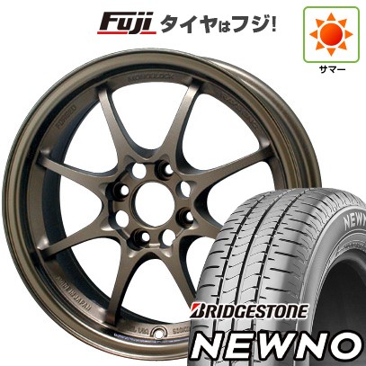 【新品 軽自動車】N-BOX タント スペーシア 夏タイヤ ホイール4本セット 155/65R14 ブリヂストン ニューノ(限定) RAYS レイズ ボルクレーシング CE28N 14インチ(送料無料) サマータイヤ|フジコーポレーション