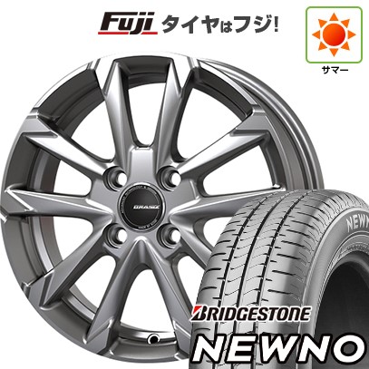 【新品 軽自動車】N-BOX タント スペーシア 夏タイヤ ホイール4本セット 155/65R14 ブリヂストン ニューノ(限定) コーセイ クレイシズ GC36F 14インチ(送料無料) サマータイヤ|フジコーポレーション