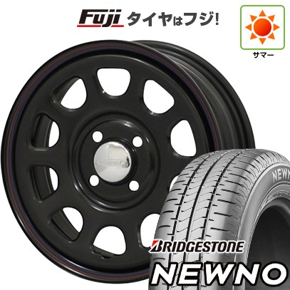 【新品 軽自動車】N-BOX タント スペーシア 夏タイヤ ホイール4本セット 155/65R14 ブリヂストン ニューノ(限定) モリタ デイトナズ G2 5J 14インチ(送料無料)｜フジコーポレーション