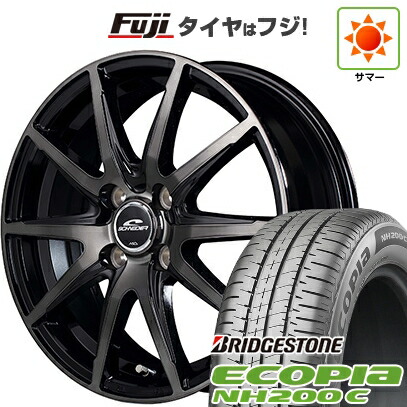 【新品 軽自動車】N-BOX タント スペーシア 夏タイヤ ホイール4本セット 165/55R15 ブリヂストン エコピア NH200 C MID WHEELS DR-02 4.5J 15インチ(送料無料)