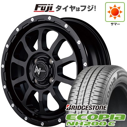 【新品 軽自動車】N-BOX タント スペーシア 夏タイヤ ホイール4本セット 165/55R15 ブリヂストン エコピア NH200 C MID WHEELS NITRO POWER M10 パーシングKC 5J 15インチ(送料無料)